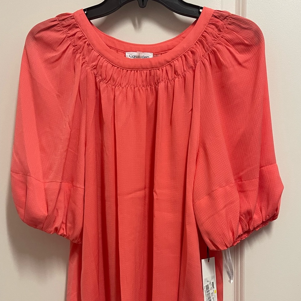 Calvin Klein puff sleeve blouse NWT